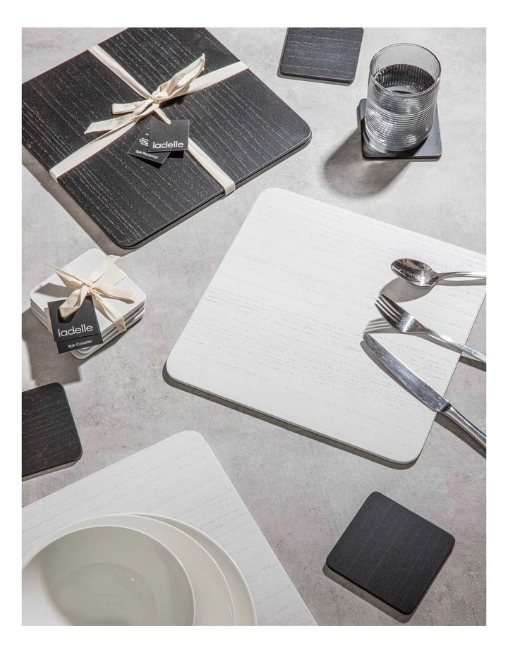 Wash Veneer Placemat 2 Pack in White