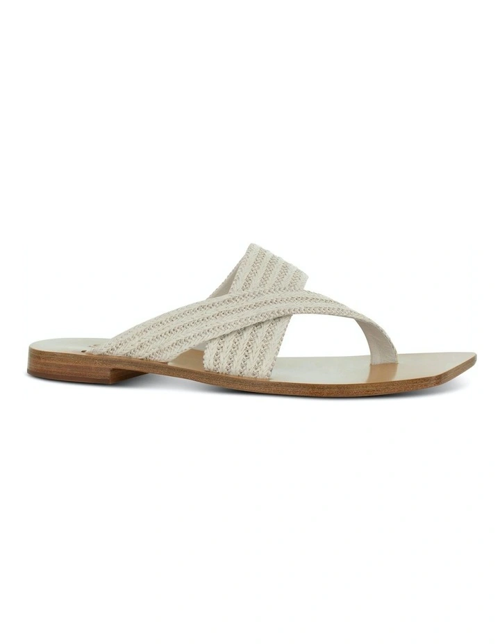 Gretel II Flat Sandals in Beige