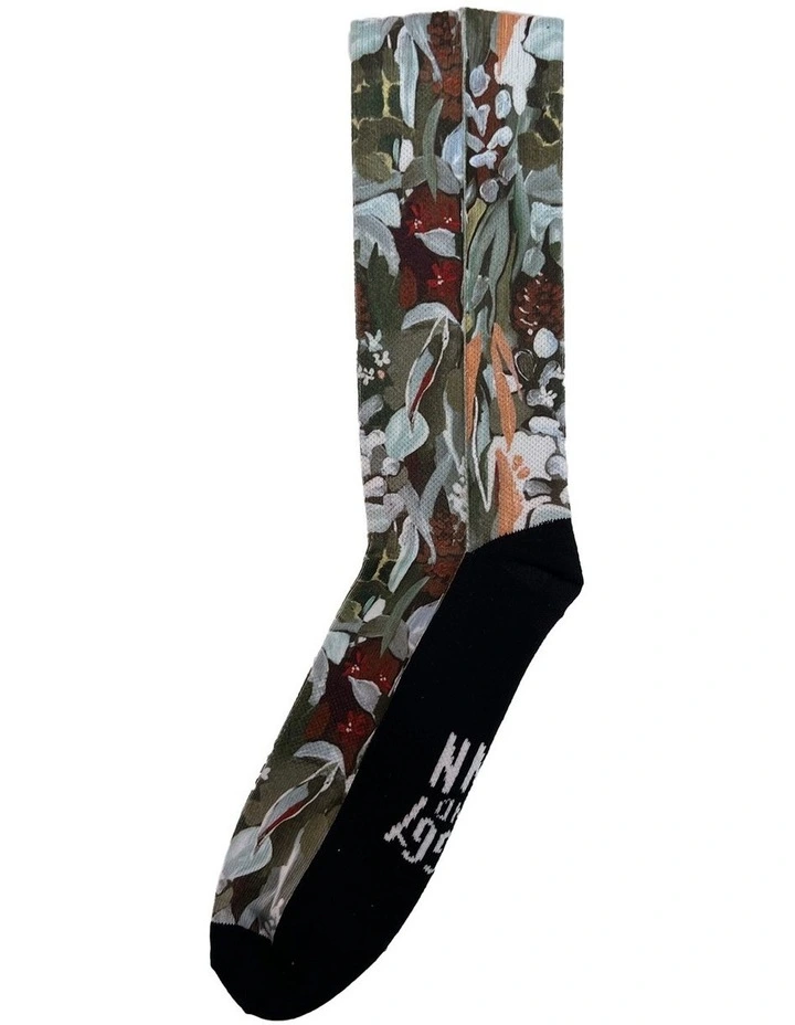 Recycled Polyester Spotted Gum Socks in Green