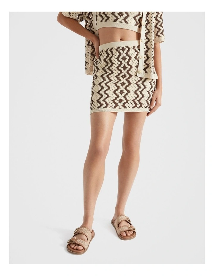 Crochet Mini Skirt in Multi