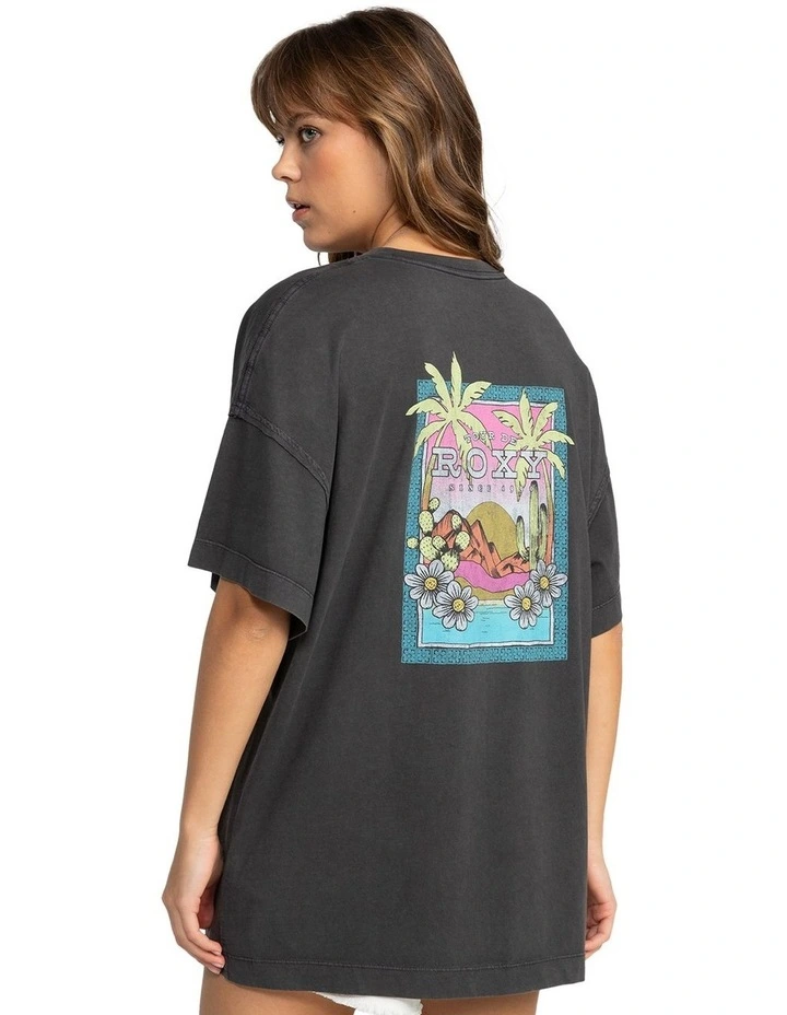 A Oversized Short Sleeve Sun Sweater T-shirt in Phantom