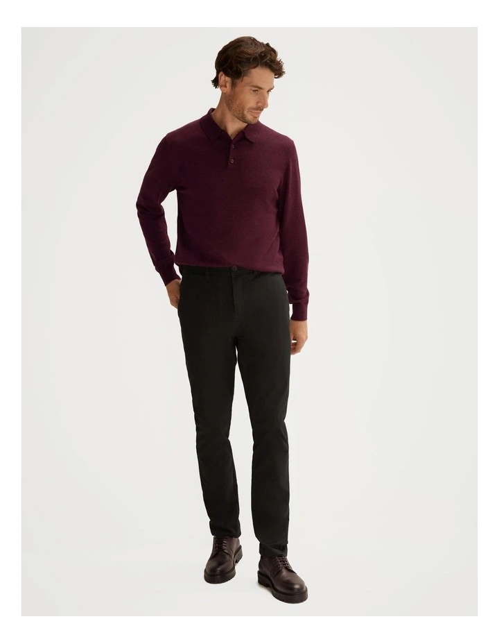 Slim Chino Pant in Black