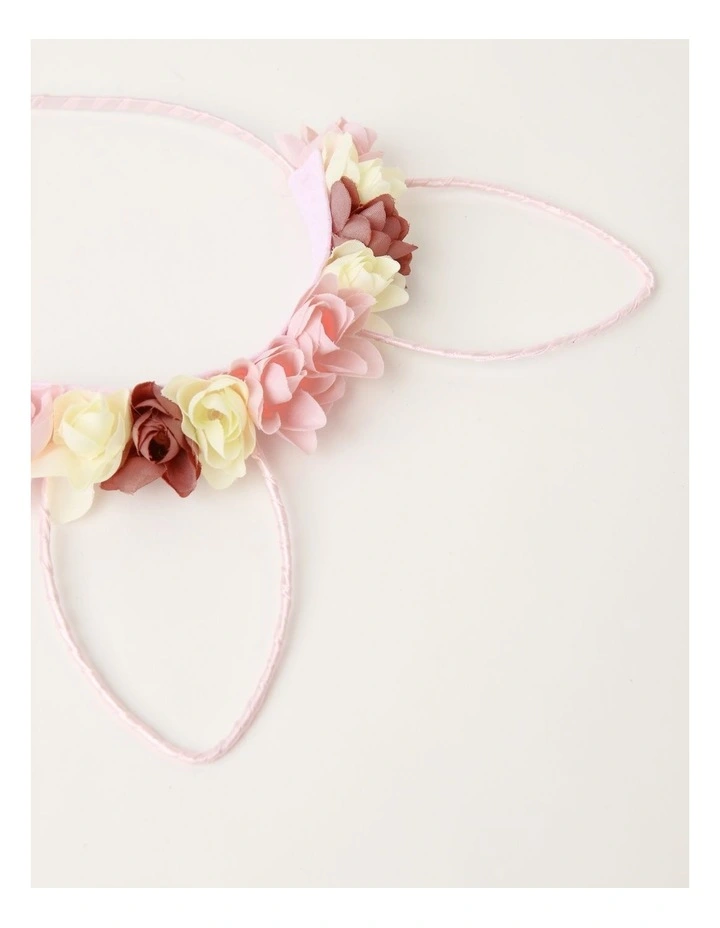 Bunny Flower Headband in Blush