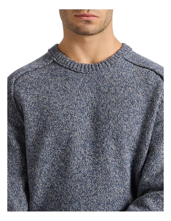 Trevor Merino Knit in Navy Multi