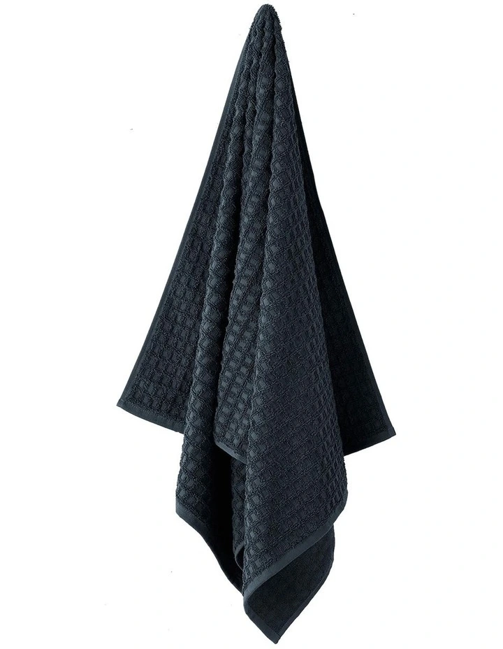Waffle Bath Towel Range in Slate