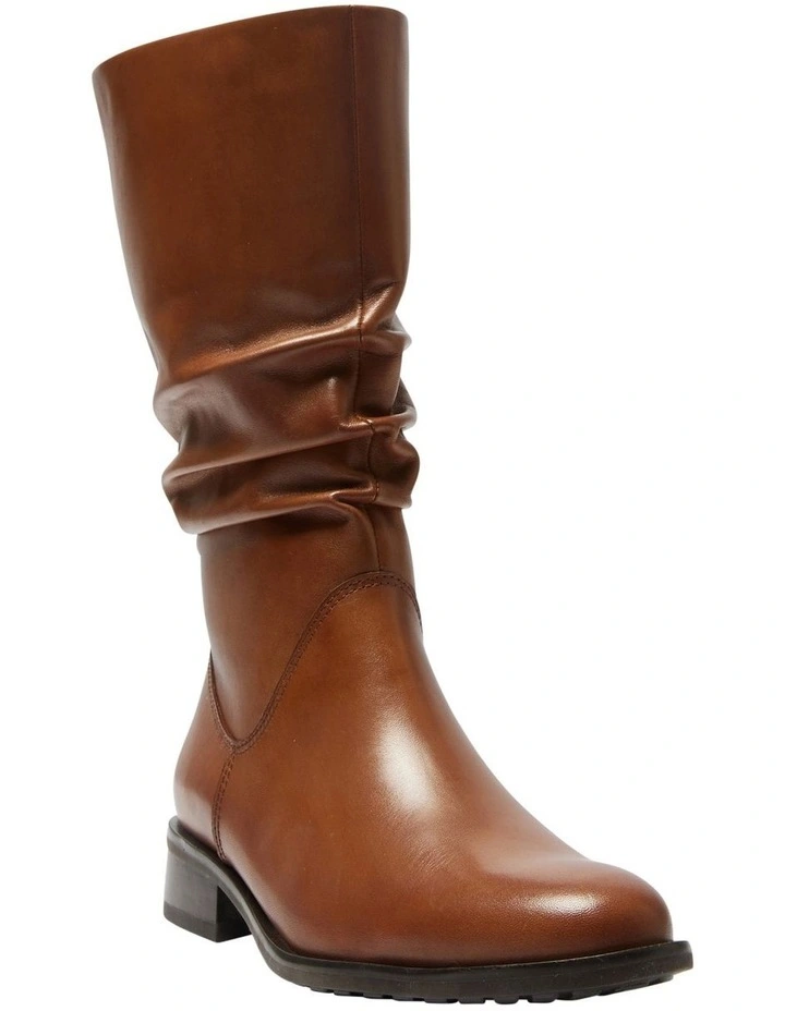 Adam Leather Boots in Mid Brown