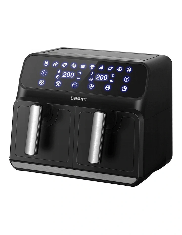 Air Fryer 8L Double Zone in Black