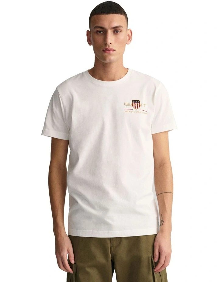 Archive Shield T-shirt in White