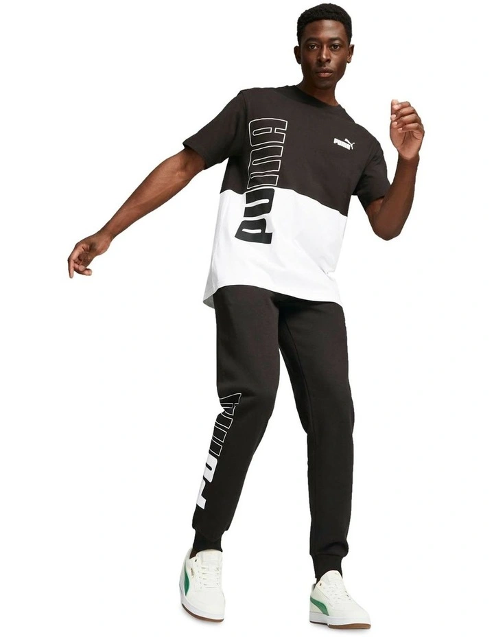 Power Colorblock T-shirt in Black/White