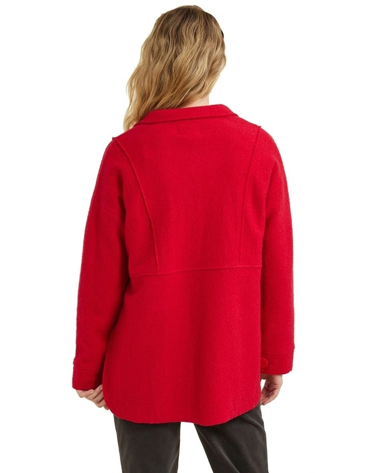 Panelled Jacket in Rhubarb