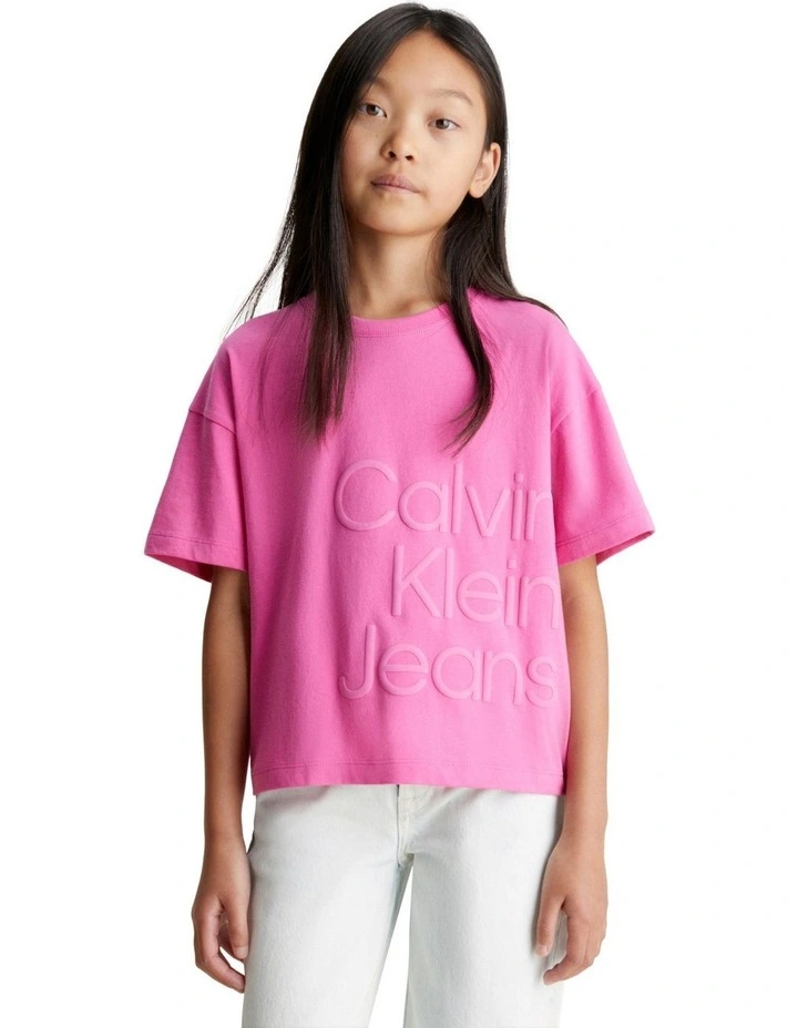 Puff Hero Logo T-shirt in Pink Amour
