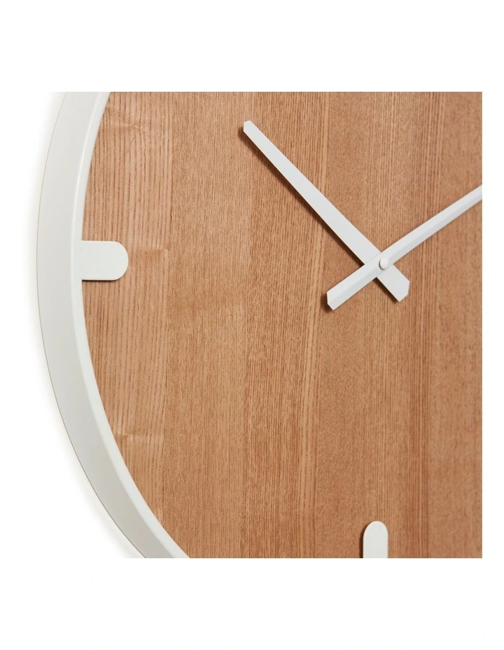 Edison Wall Clock in White
