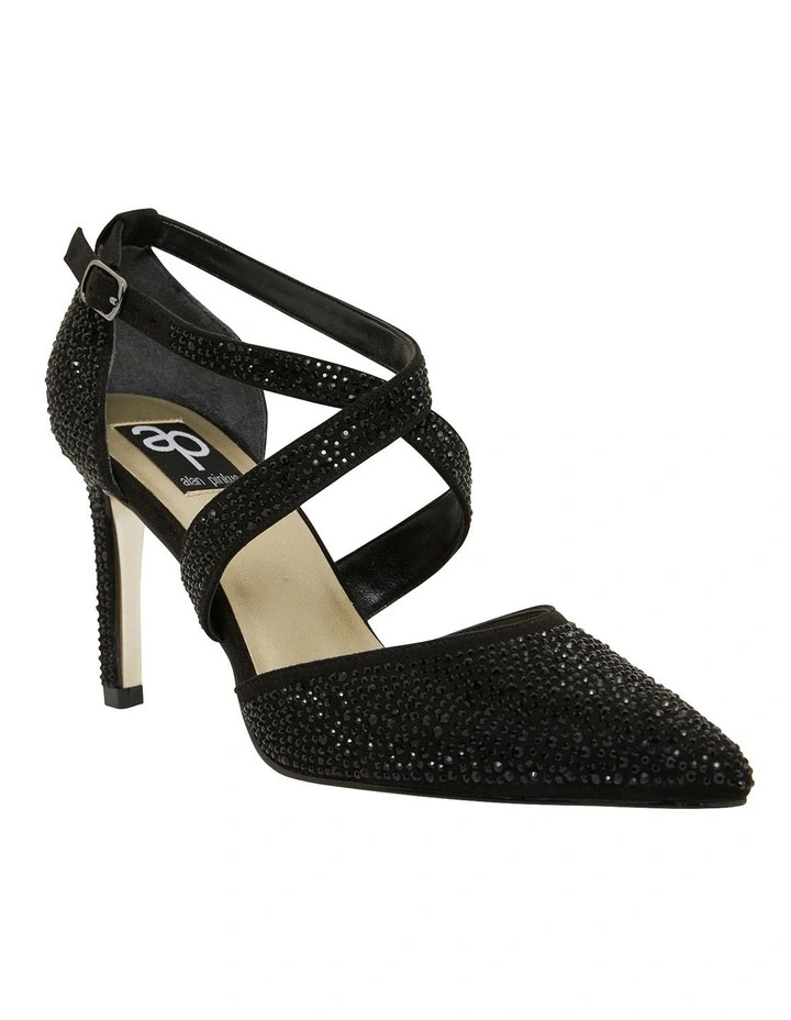 Madison Fabric Heeled Shoes In Black