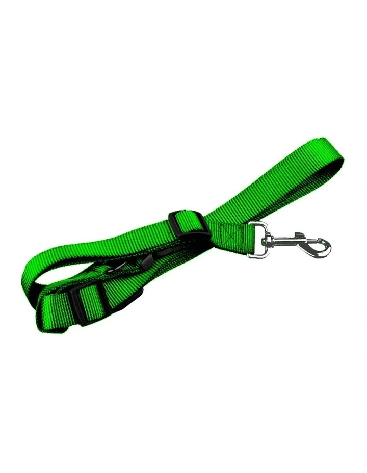Adjustable Dog Waist Belt Leash in Green