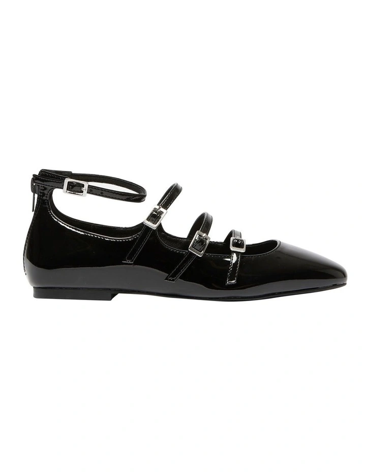 Samira Ballet Flats in Black Patent