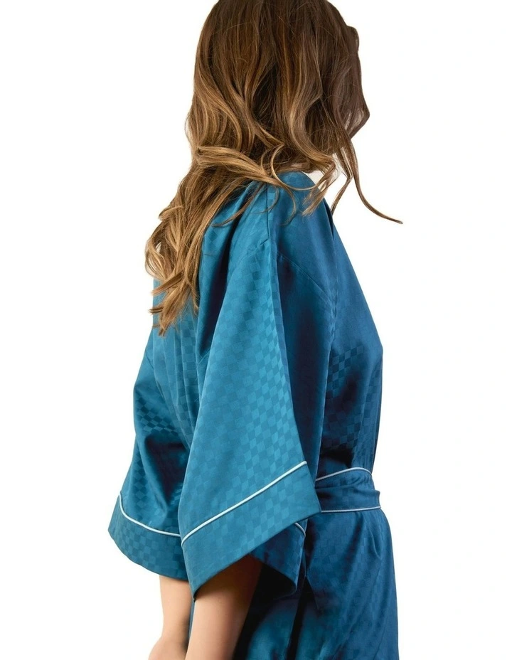 Azure Kimono Robe in Teal