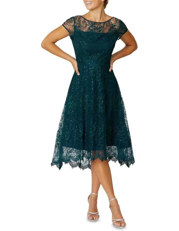 Stellar A-Line Dress in Teal