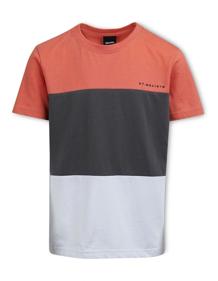 Colour Block Tee (8-16 Years) in Melon