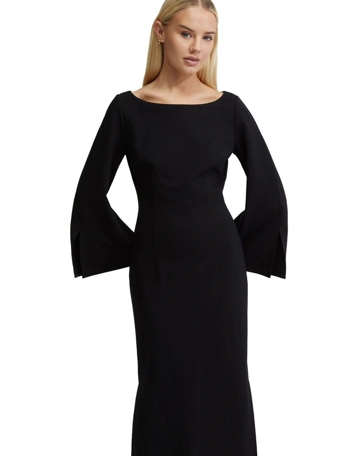 Brailey Ponti Dress in Black
