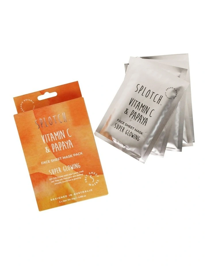 Splotch Vitamin C & Papaya Face Mask 5 Pieces Pack