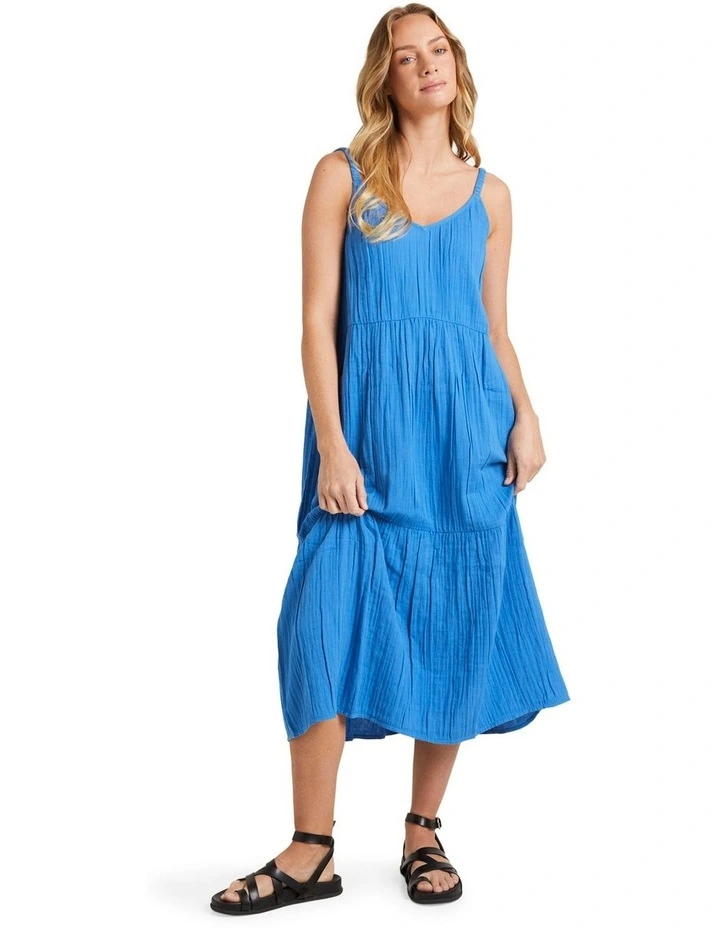 Costa Del Sud Midi Dress in Nebulas Blue