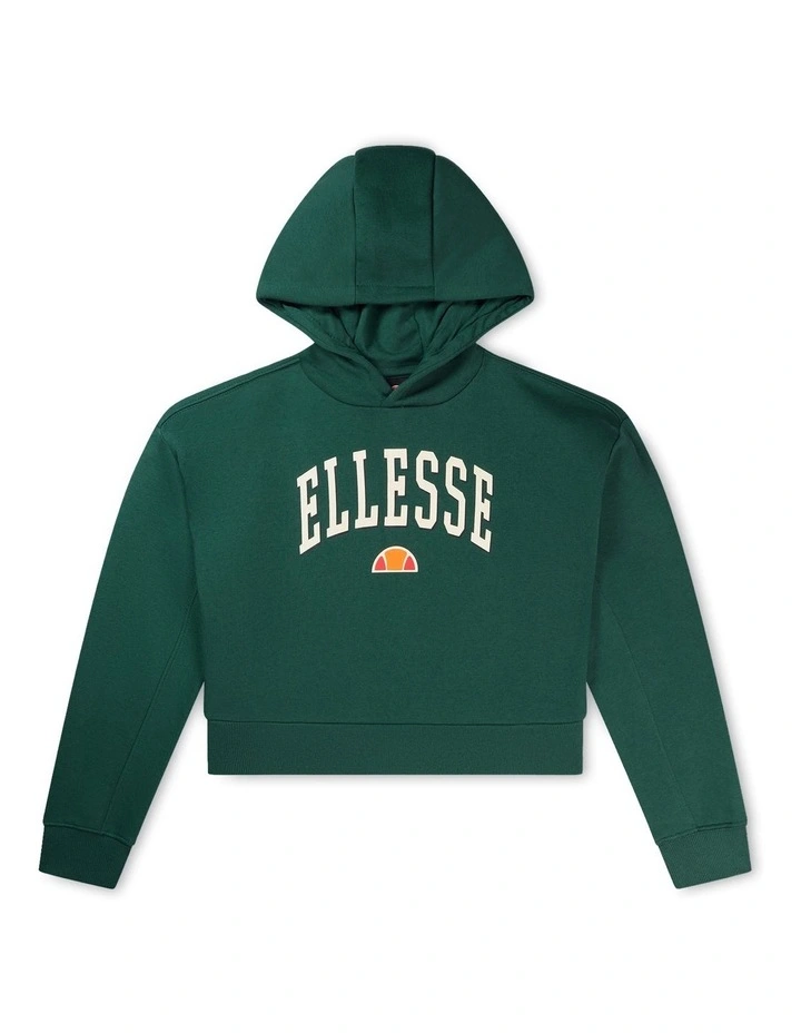 Lacase Crop Hoodie in Dark Green