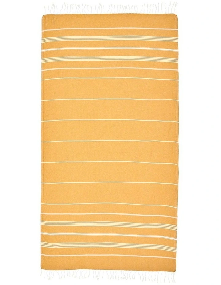 Thin Turkish Towel in Mustard