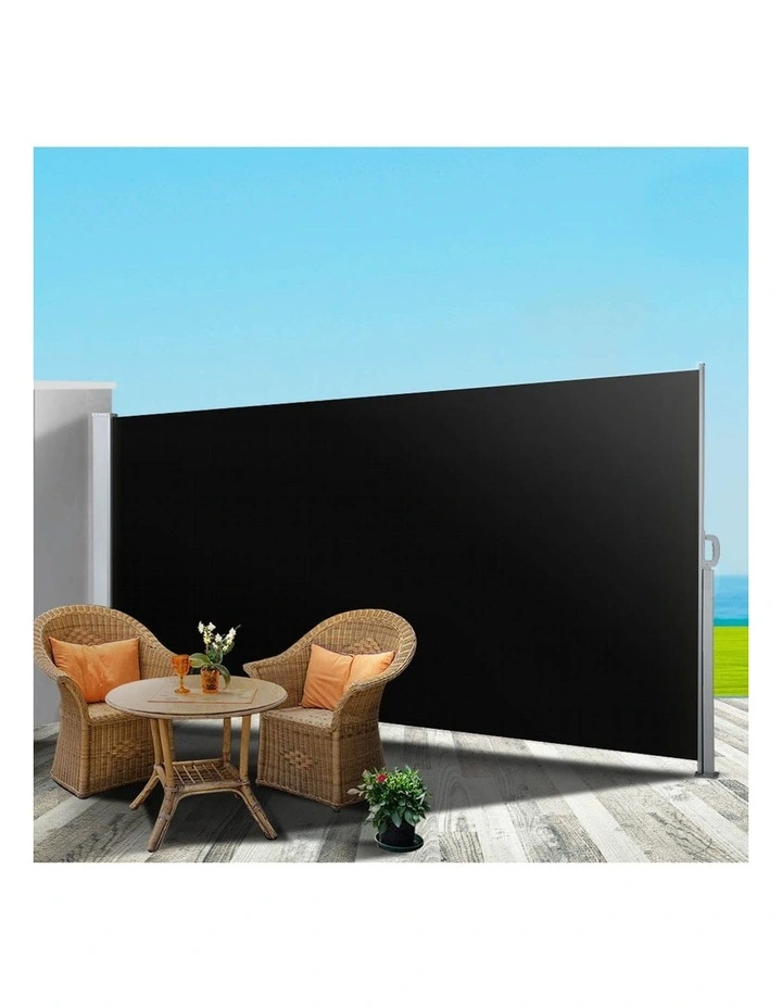 Retractable Side Awning in Black