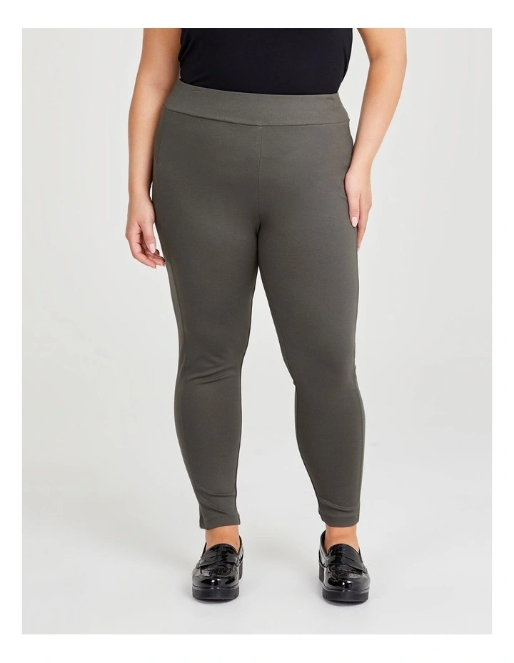 Petite Ponte Fundamental Pant in Olive