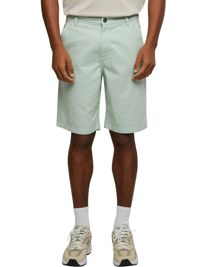 Organic Skater Chino Shorts in Frost Mint