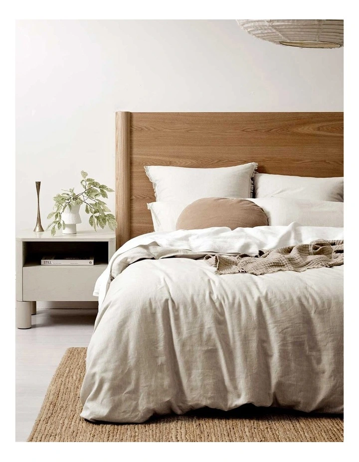 Chambray Fringe Bedlinen Collection in Natural