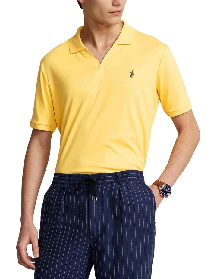Custom Slim Fit Soft Cotton Polo Shirt in Yellow