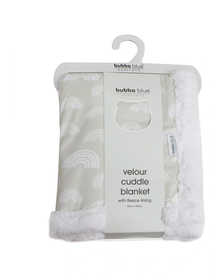 Nordic Velour Cuddle Blanket in Beige