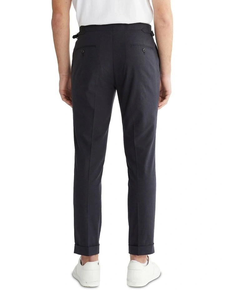 X Slim Slub Plain Pant in Blue
