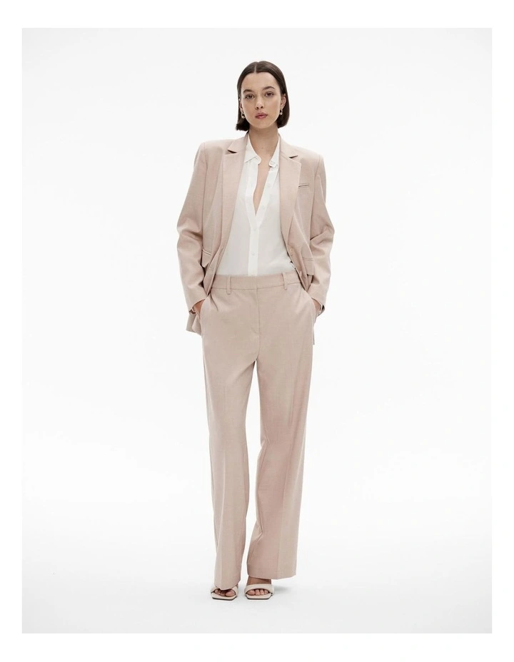Silk Bind Detail Shirt in Chalk
