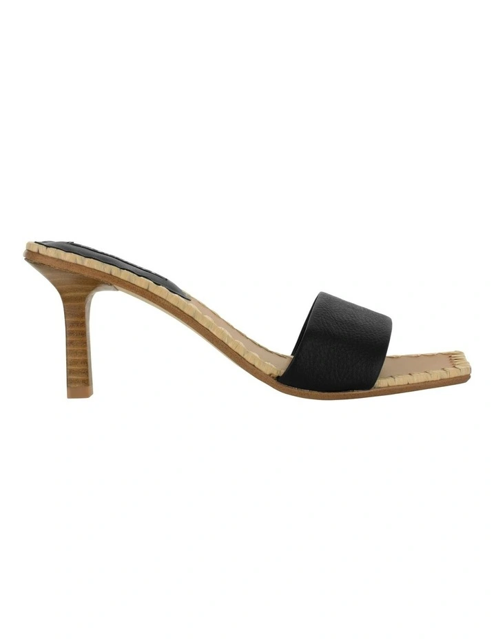 Mollie I Heeled Mules in Black