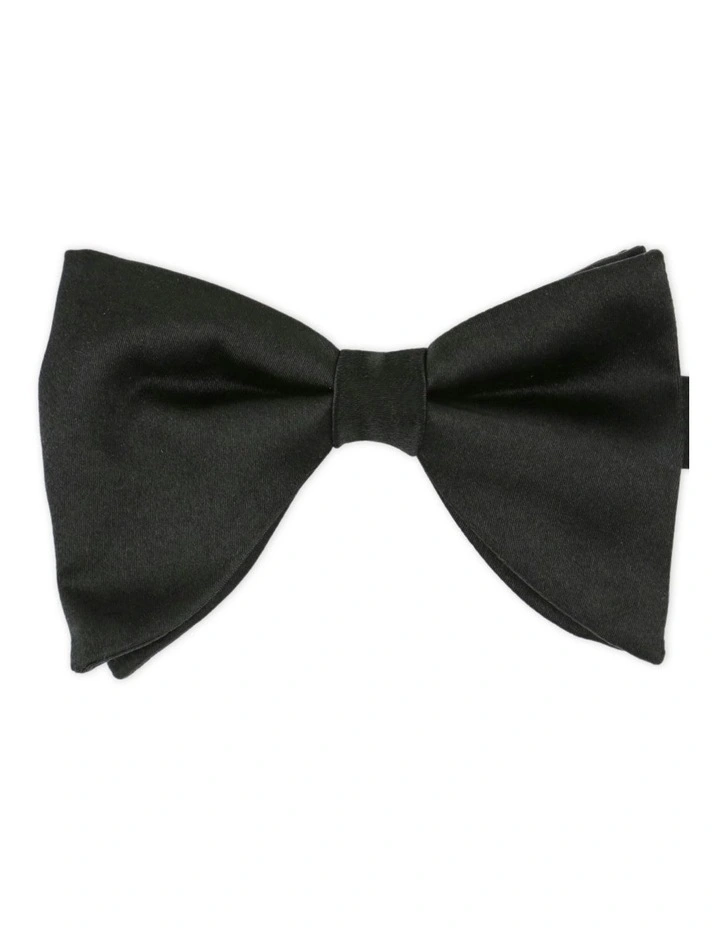Floppy 8cm Silk Bow Tie in Black