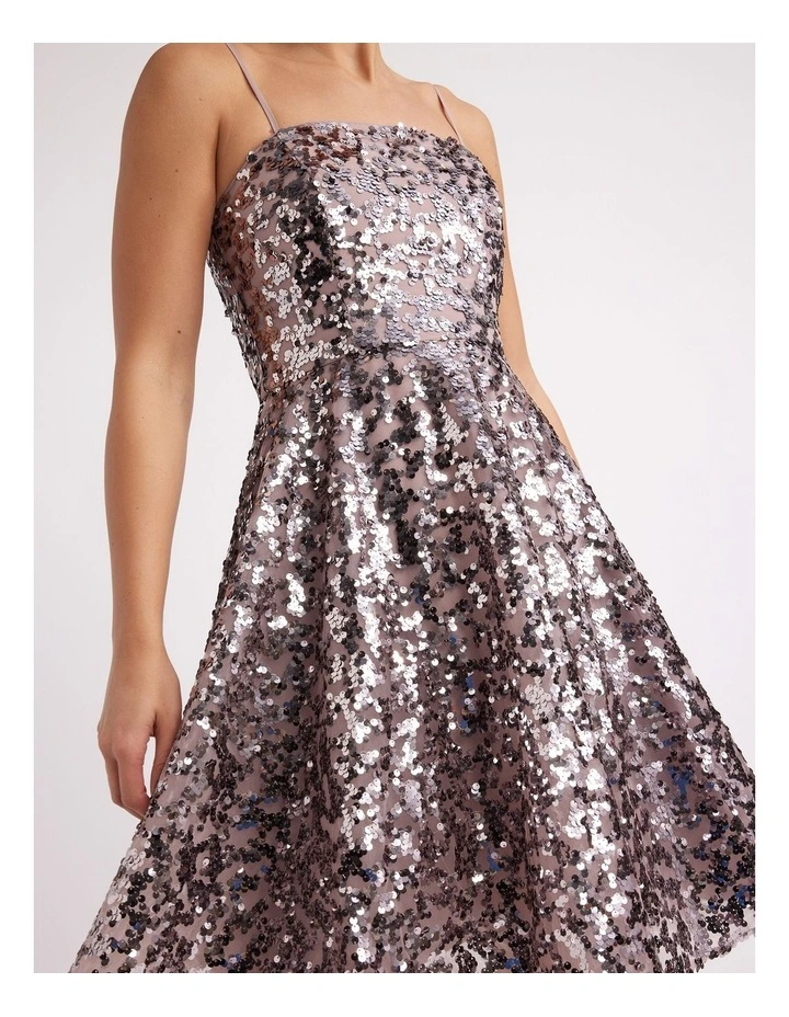 Santorini Sequin Mini Dress in Pink