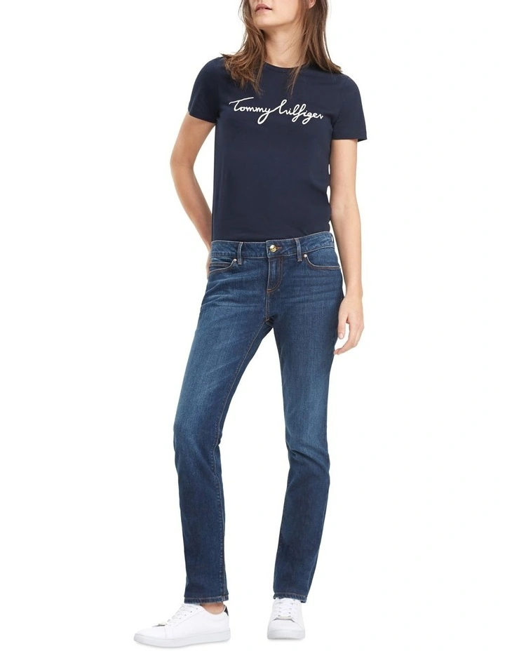 Heritage Crew Neck Graphic Tee in Blue