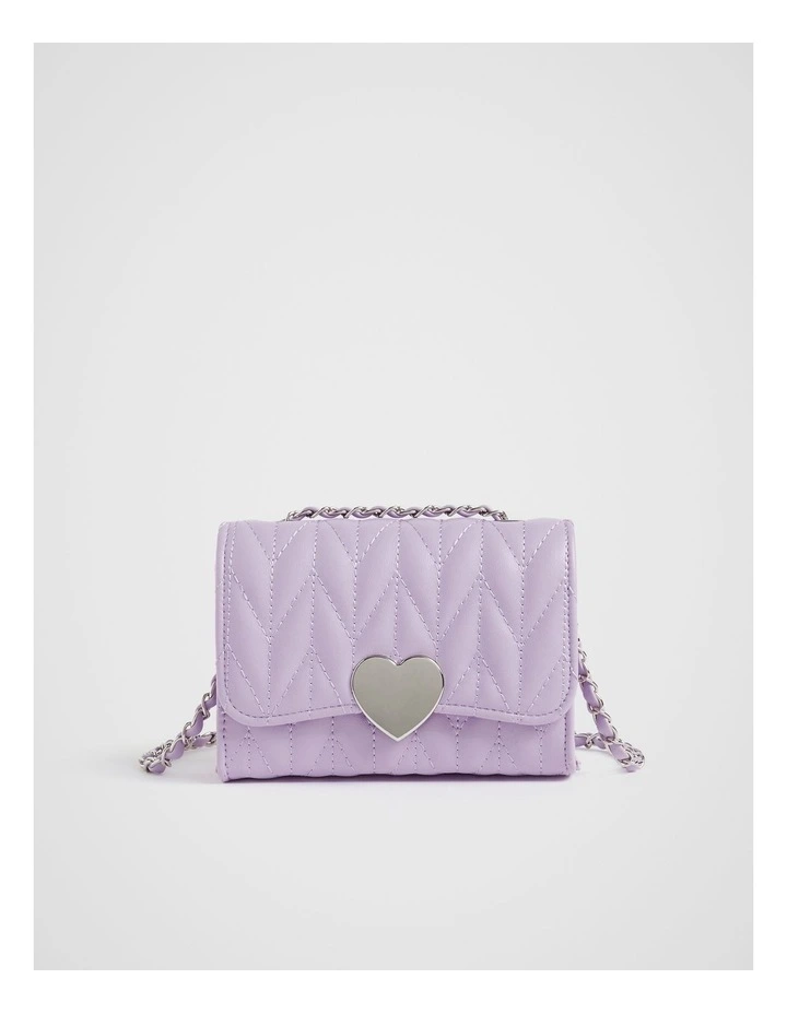 Quilted Cross Body Bag in Orchid