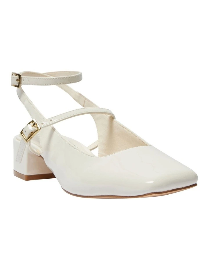 Melody Heeled Shoes in Bone Patent