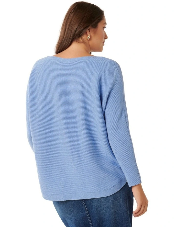 Gabbie Essential Knit Top in Blue