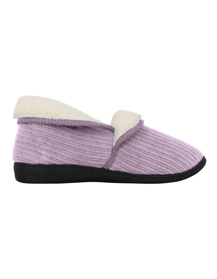 Catherine Velour Slipper in Lavender