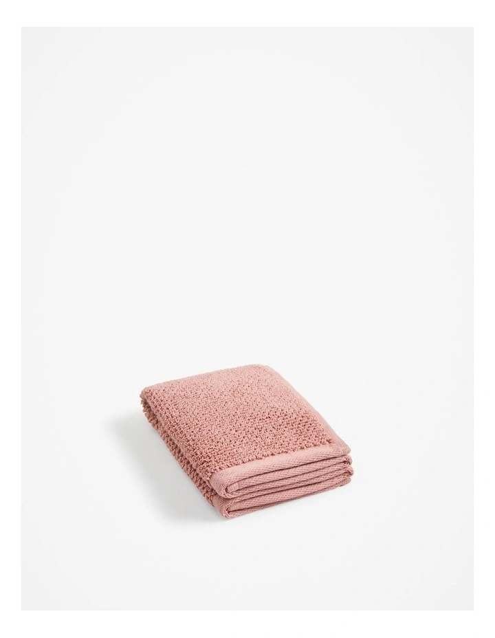 Calo Australian Cotton Face Washer in Pink Salt