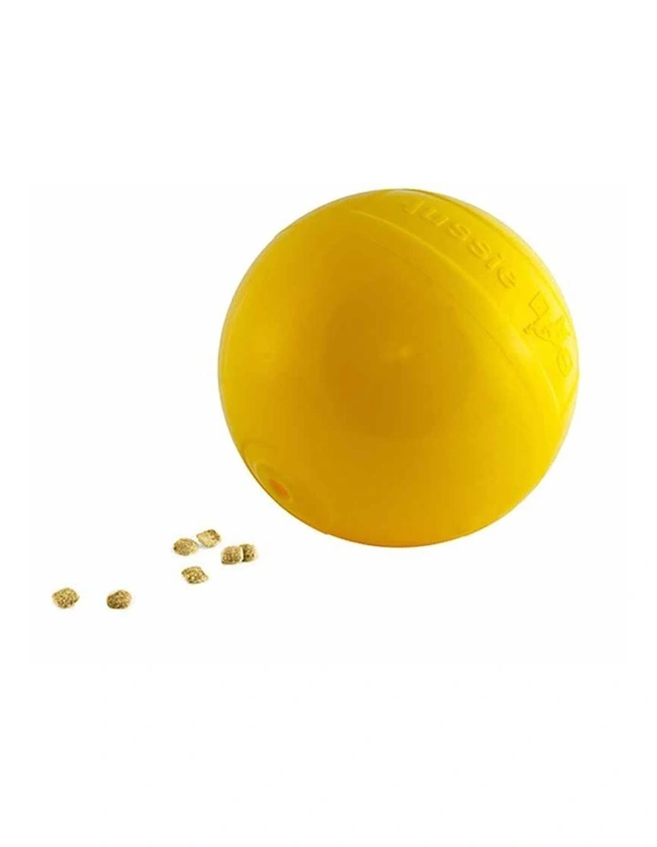 Aussie Dog Rattle Tucker Ball 15cm Medium in Yellow