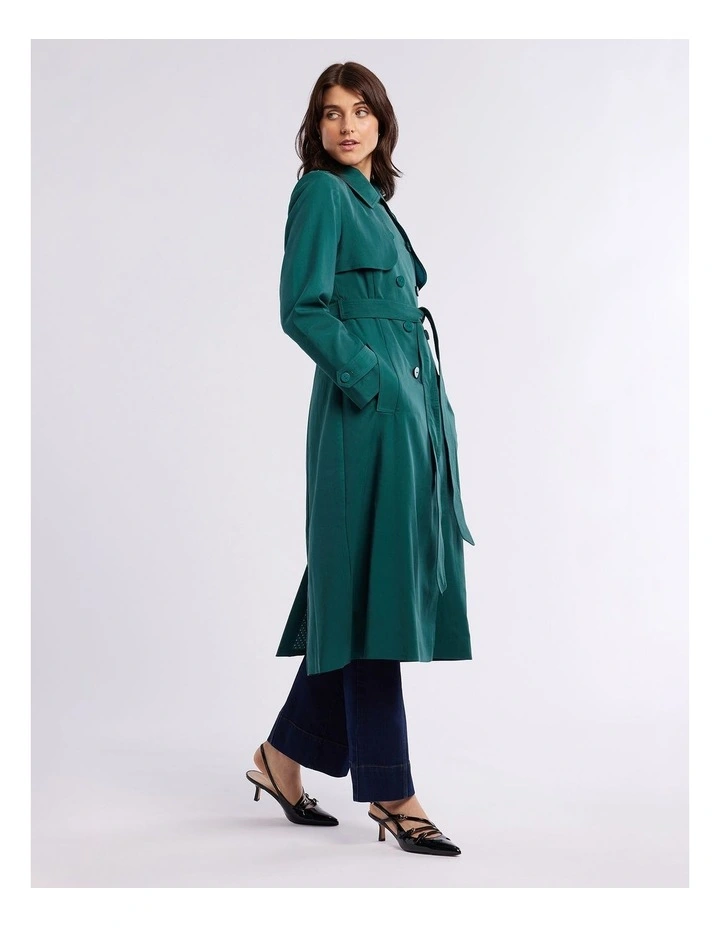 Miley Trench Coat in Emerald