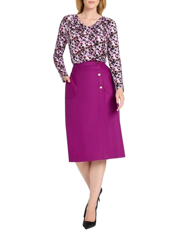 Fabienne Jersey Top in Peony Multi