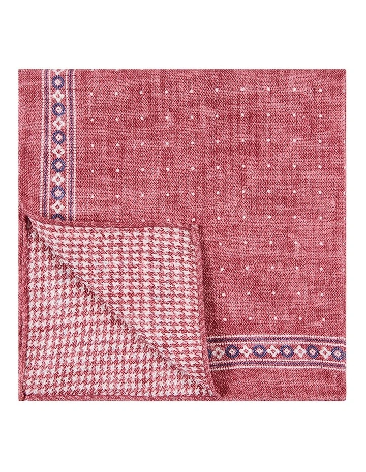 Galli Pocket Square in Red Melange