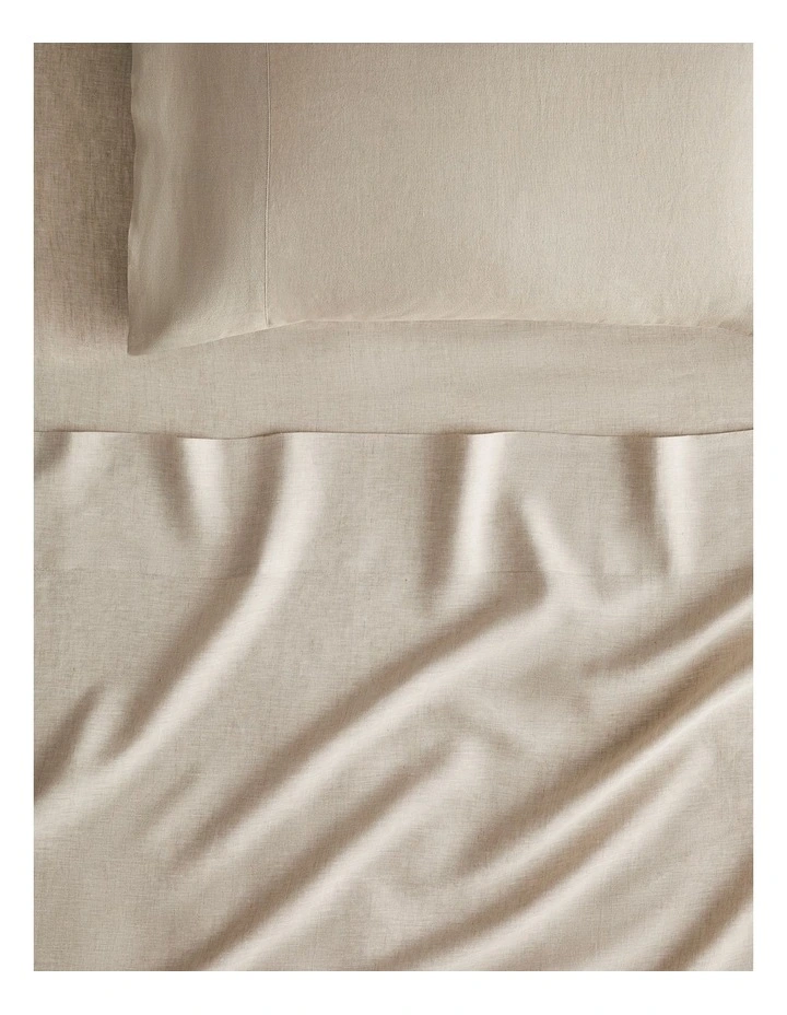 Abbotson Fitted Sheet in Flax