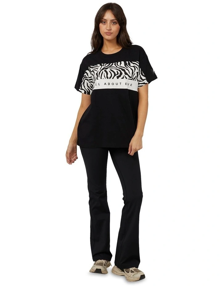 Parker Panelled Tee in Black